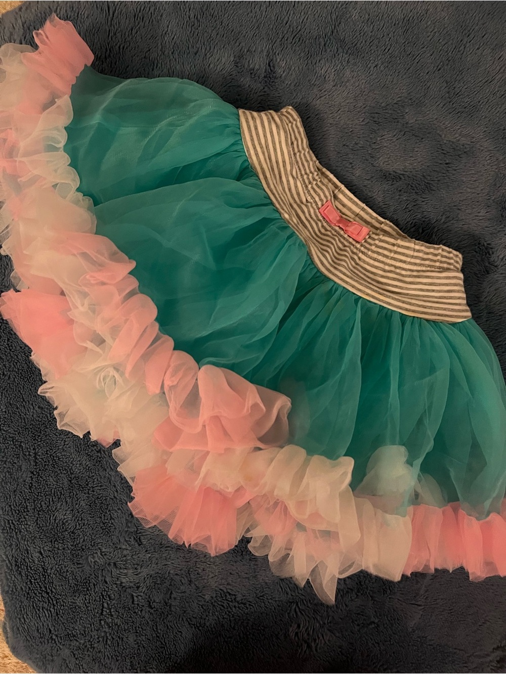 4t Teal and Pink Tulle Tutu Skirt